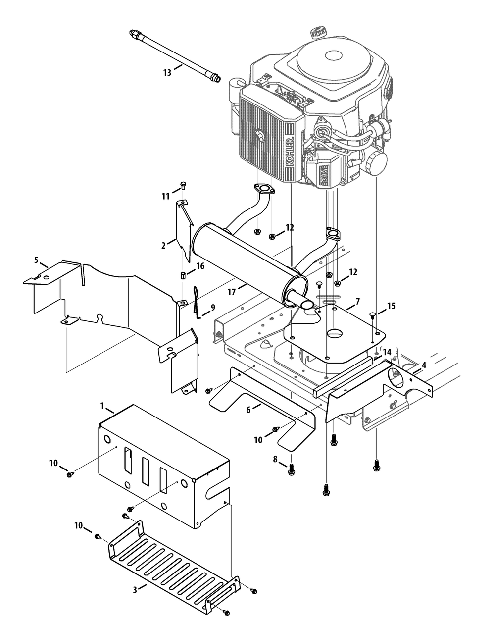 Engine Accessories (Kohler Command) Diagram and Parts List for Z-FORCESZ60 (53FJD-53FJD050)(2015) Cub Cadet Lawn Tractor